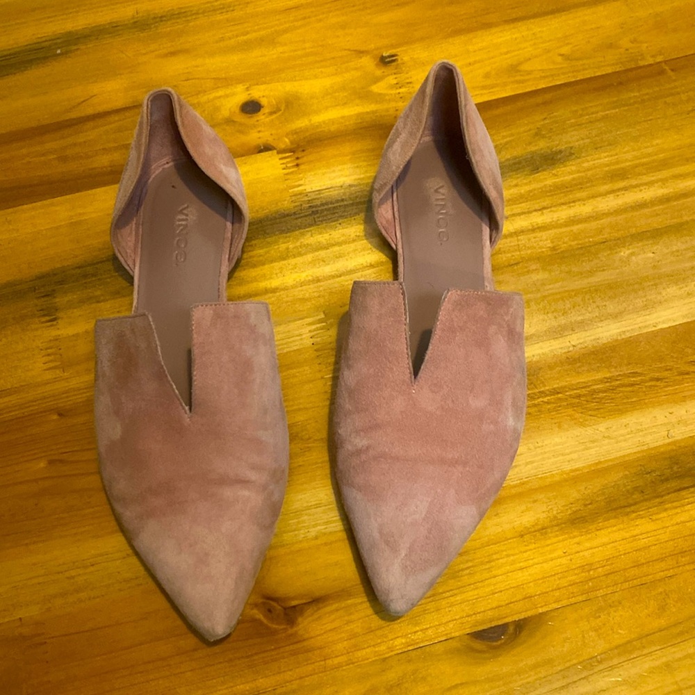 Vince Pink/Rose Darlington Suede Flats in Size 6